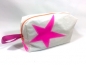 Preview: Segeltuch Kulturtasche mit pinken Stern groß